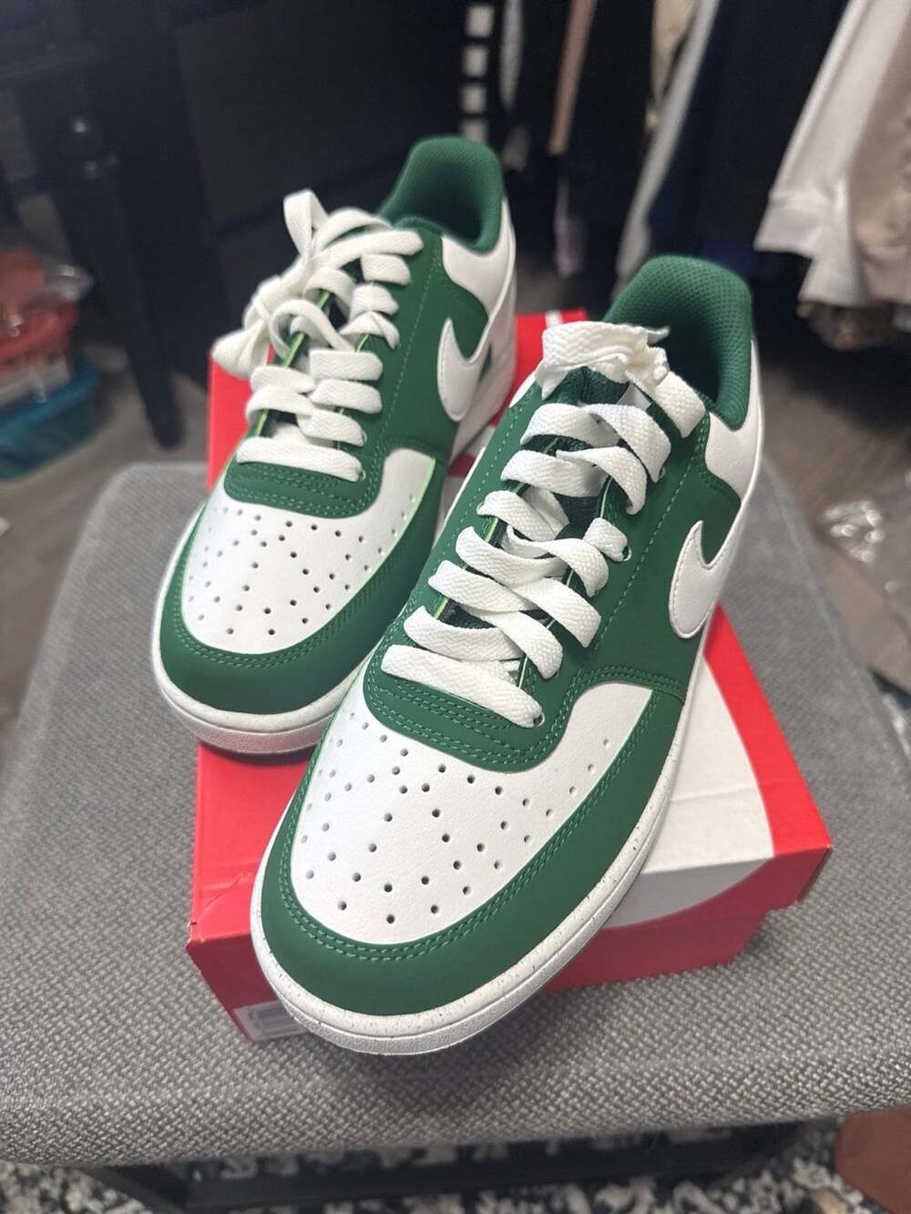 Nike Air Force 1 Low Green White Men's Fashion Sneakers
